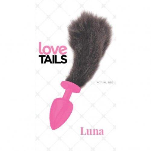 Venus Large Pink Plug with Long Brown Tail