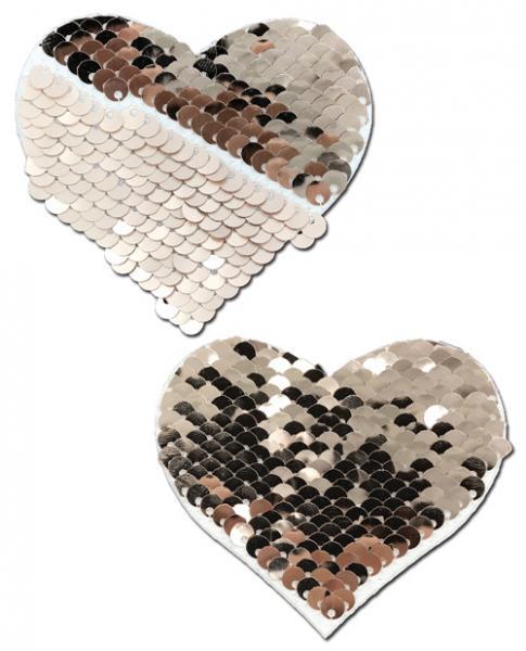 Pastease Color Changing Flip Sequins Heart Rose Gold O-S