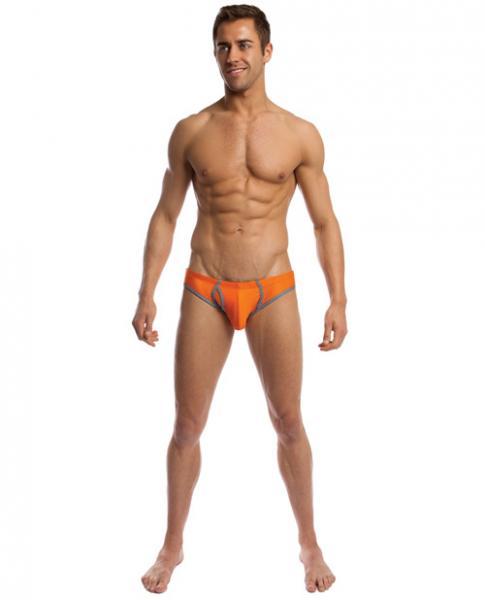 Fargo Low Rise Brief Bodyflex Open Back Orange-Gray Lg