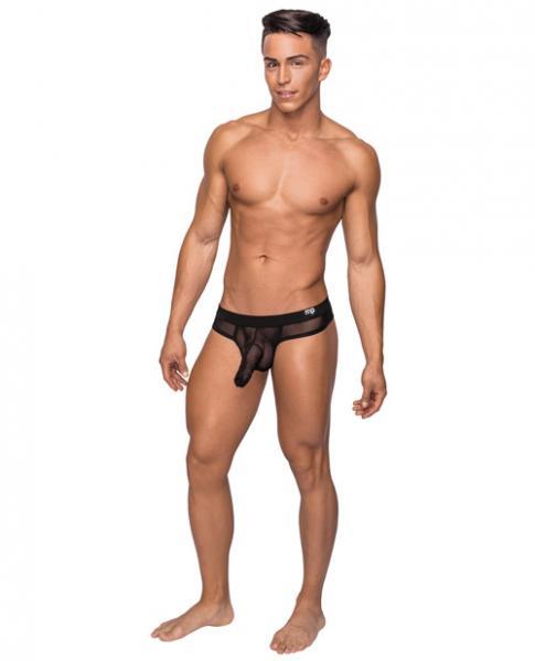 Hoser Stretch Mesh Thong Black S-M
