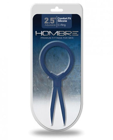 Hombre Comfort Fit Silicone Adjustable C Ring - Navy