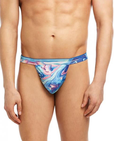 2xist Y Back Thong Iridescent Swirl XL