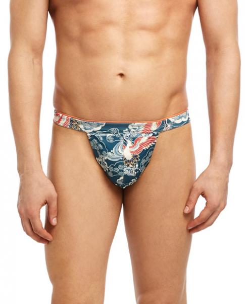 2xist Y Back Thong Vintage Indigo Medium