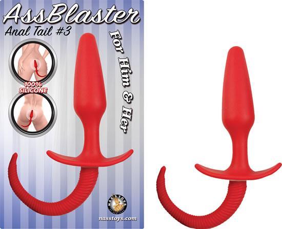 Ass Blaster Anal Tail 3 Red Butt Plug