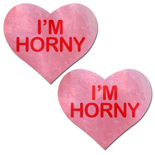 Pastease Liquid Pink Heart I'm Horny Pasties