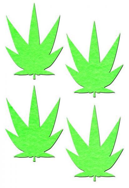 Pastease Petites Small Glowing Pot Leaf 2 Pairs