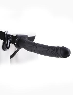 Fetish Fantasy 11 inches Vibrating Hollow Strap On Black