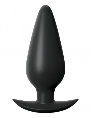Anal Fantasy Elite Large Weighted Silicone Plug Black
