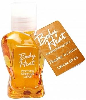 Body Heat Massage Lotion Peaches N Cream 1.25oz