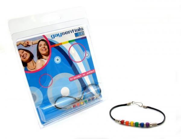 Gaysentials Rainbow and Silver Links Bracelet