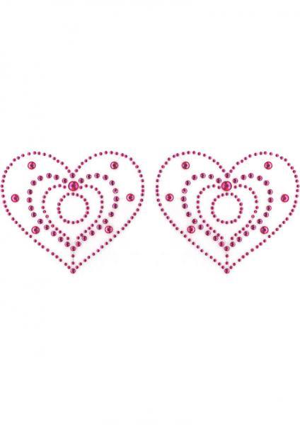 Crystal Heart Pink Pasties