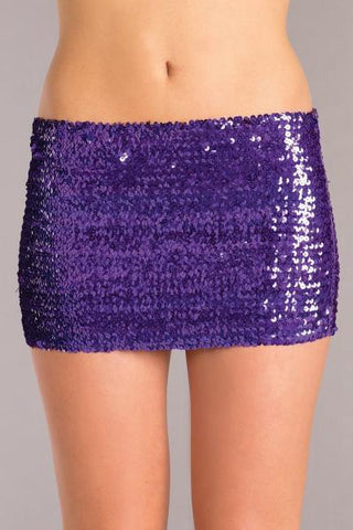 Purple Sequin Skirt Large