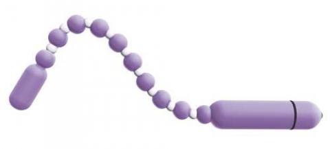 Booty Beads Vibrating Waterproof Anal Beads 9.5" - Purple