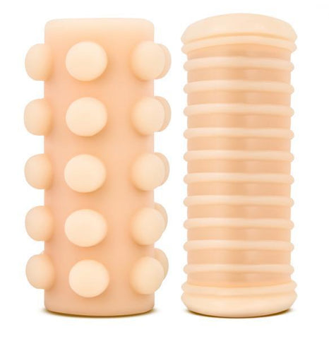 Double Stroke Reversible Masturbator - Beige