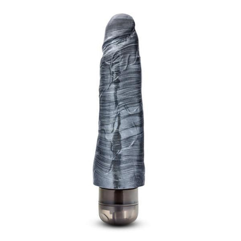 Jet Noir Carbon Metallic Black Vibrating Dildo