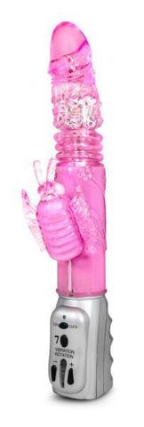 Sexy Things Butterfly Stroker Thrusting Vibrator Pink