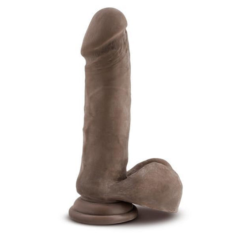 Au Naturel 8 inches Sensa Feel Dildo Chocolate Brown