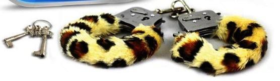 Play Time Fur Cuffs - Leopard Print