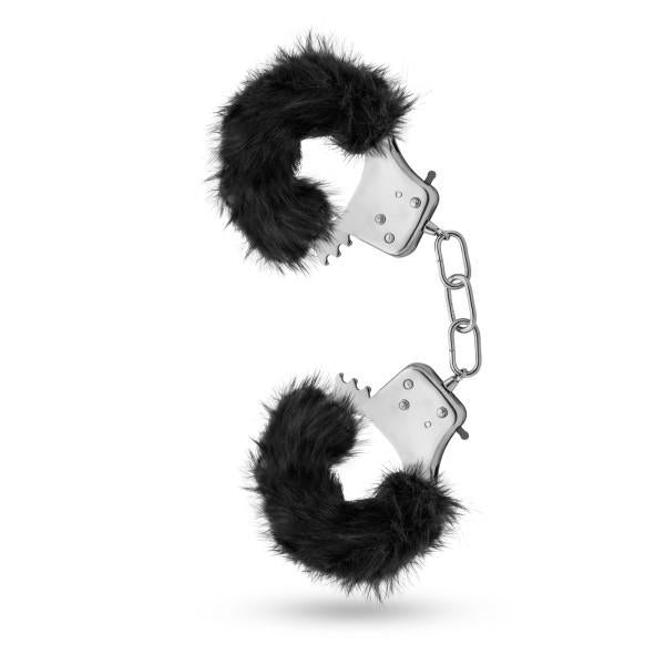 Temptasia Plush Fur Cuffs Black Handcuffs