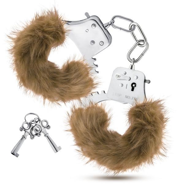 Temptasia Plush Fur Cuffs Brown Handcuffs