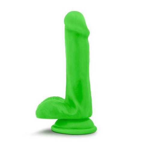 Neo 6 inches Dual Density Cock Balls Neon Green