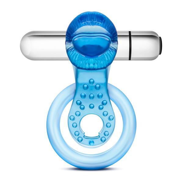 Stay Hard 10 Function Vibrating Tongue Ring Blue