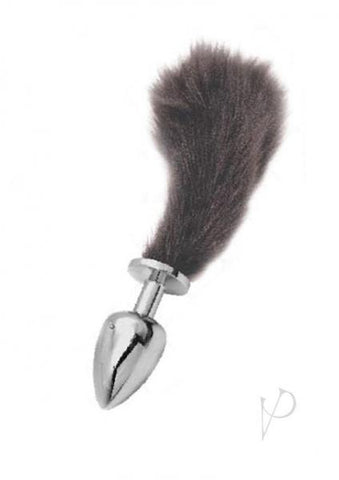 Chloe Small Silver Plug with Short Black Tail