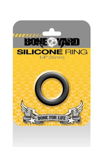 Boneyard Silicone Ring 1.4 inches Black