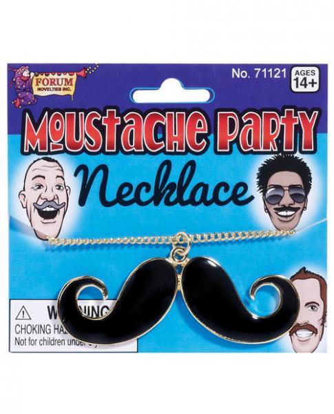 Mustache Party Mustache Necklace Black-Gold