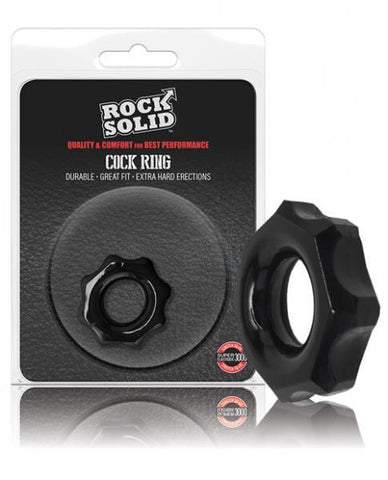 Rock Solid Gear Cock Ring Black