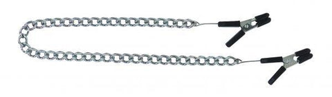 Endurance Jumper Cable Nipple Clamps With Link Chain Silver