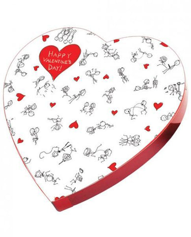 Happy Valentine's Day Stick Figure Candy In A Heart Box