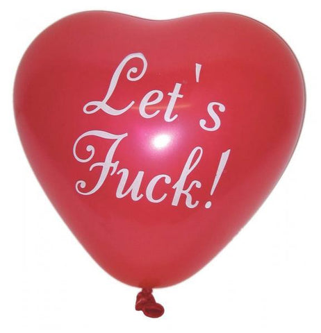 X-Rated Valentine Heart Balloons Red 8 Per Pack