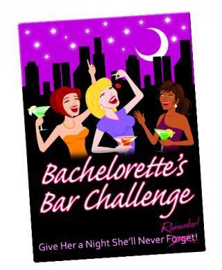 Bachelorette's bar challenge card game