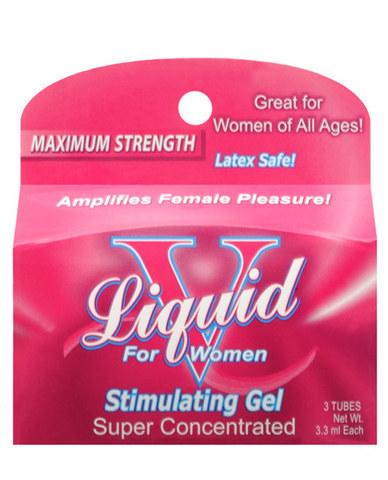 Liquid v, female stimulant box of 3 pillow packs