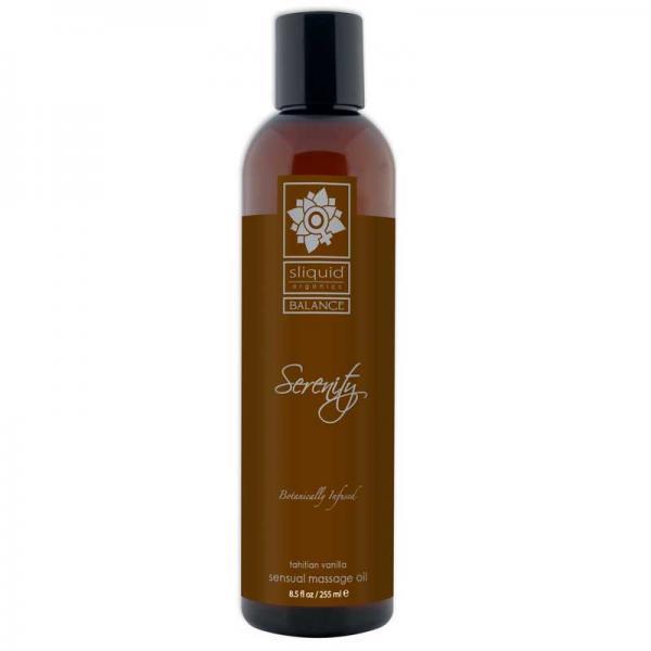 Sliquid Organics Serenity Massage Oil 4.2 oz- Tahitian Vanilla