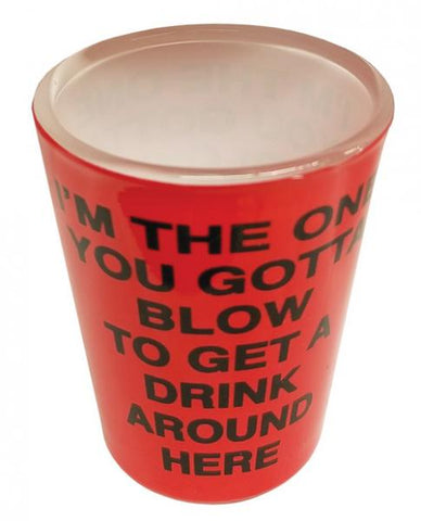 I'm The One You Gotta Blow To Get A Drink Around Here Shot Glass