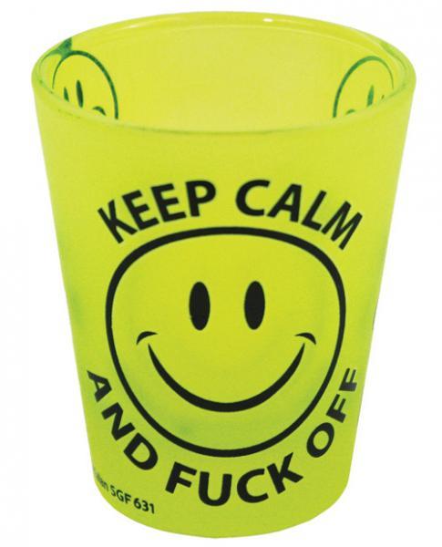 Keep Calm & F*ck Off Shot Glass Yellow