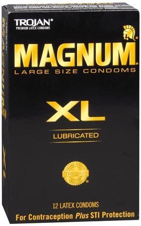 Trojan magnum xl lubricated condom - box of 12