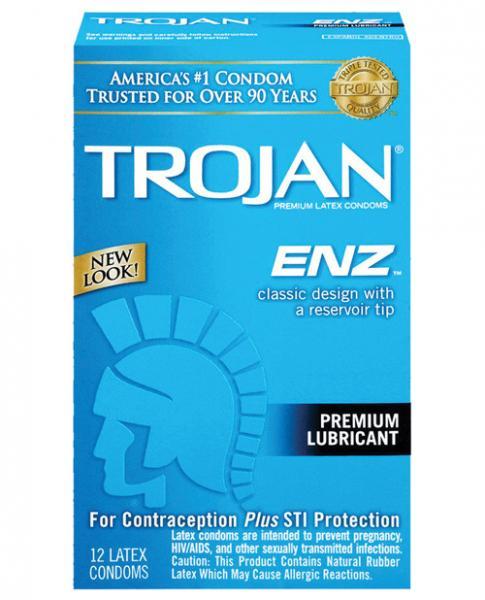 Trojan ENZ Lubricated Latex Condoms 12 Pack