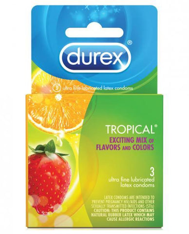 Durex Tropical 3 Pack Latex Condoms