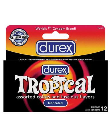 Durex condoms tropical color and scents - box of 12