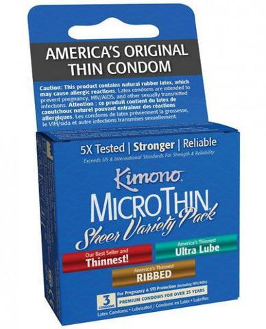 Kimono Micro Thin Condoms Variety Pack 3 Box