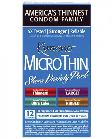 Kimono Micro Thin Variety Pack 12 Condoms Box
