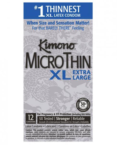 Kimono Micro Thin XL Extra Large Condom Box Of 12