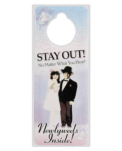 Stay out! newlywed privacy door hanger