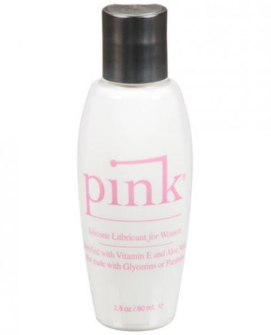 Pink Silicone Lube Flip Top Bottle 2.8 fluid ounces