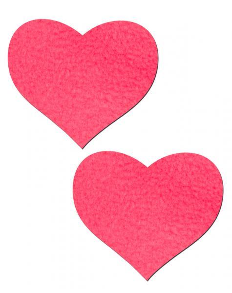 Heart Neon Pink Pasties O-S