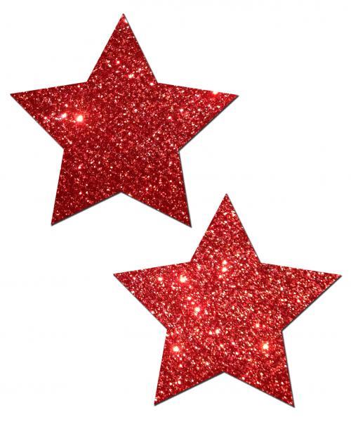 Rockstar Red Glitter Pasties O-S