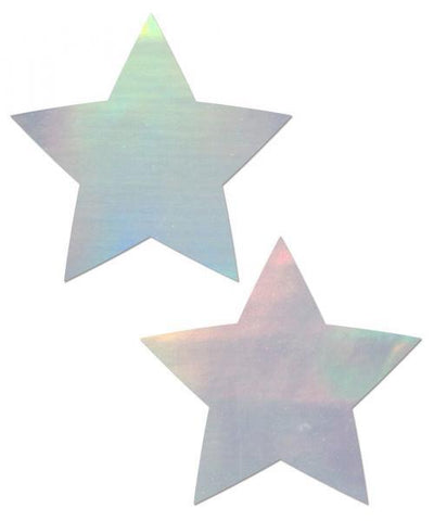 Pastease Holographic Star Silver Pasties O-S